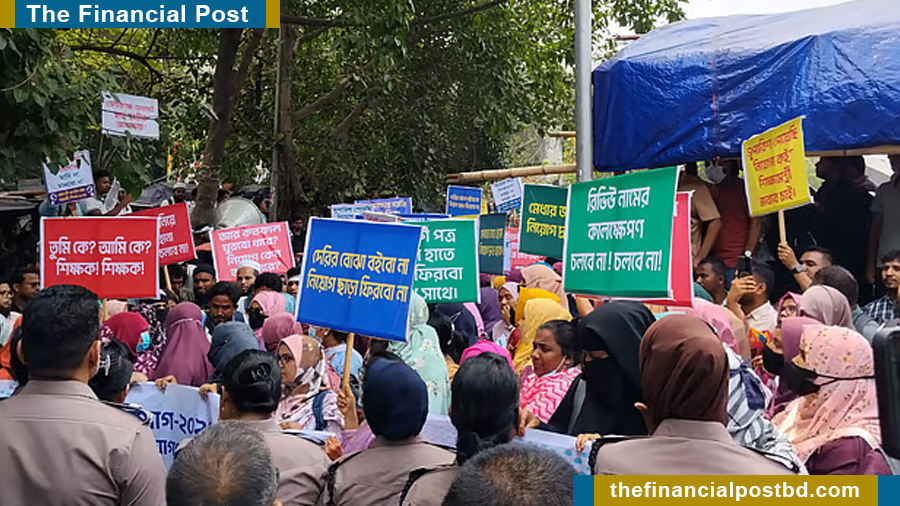 Recommended primary teachers protest in Shahbag over appointment delays