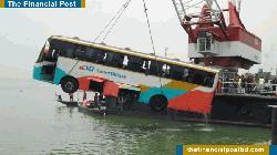 Sunken bus recovered from Padma River, no casualties reported