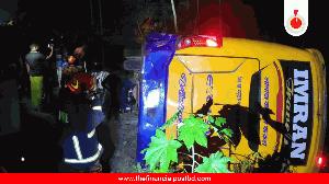 Four killed as bus carrying 35 plunges into ditch in Patuakhali